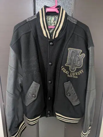90s 빈티지 파초 클럽 바시티 자켓 블랙 L 사이즈