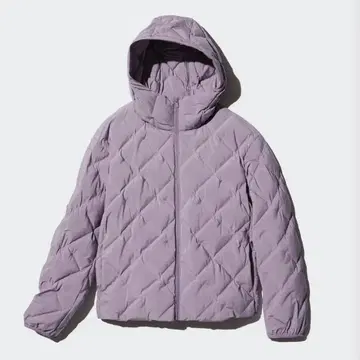 [ 새상품급 ] 유니클로 퍼프 테크 후드티 퍼플 XL