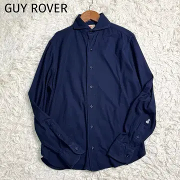 [이탈리아제] 가이 로버 드레스 셔츠 카노코 호리젠탈 칼라 네이비 M