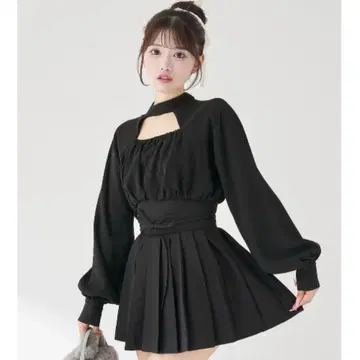 Darich 도킹 코르셋 플리츠 미니 원피스