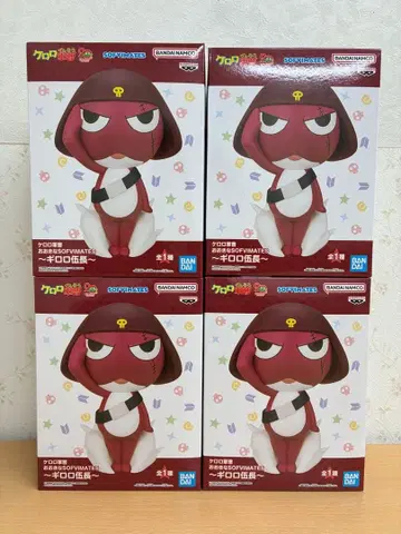 개구리 중사 케로로 큰 SOFVIMATES 기로로 하사 피규어 4개 세트