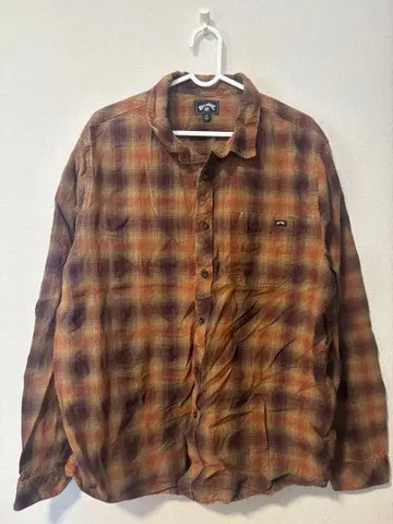 빌라봉 체크 무늬 플란넬 셔츠 L 사이즈