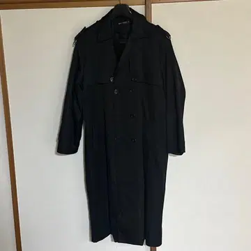 롱 코트 남성용 빅 사이즈 8XL 블랙 더블 트렌치코트