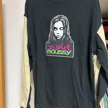 xgirl MOUSSY 긴팔 T셔츠 블랙/베이지