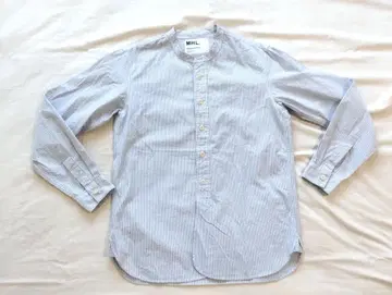 MHL. 마가렛호웰 밴드 카라 셔츠 S 스트라이프