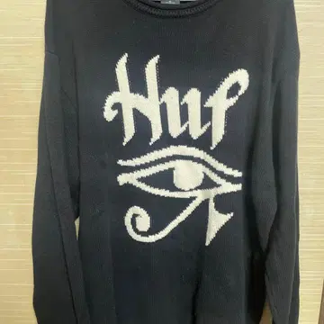 HUF 블랙 크루넥 스웨터 XL