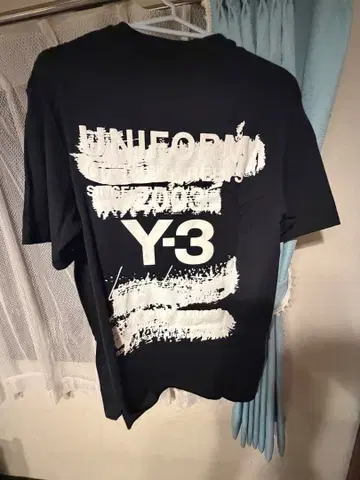 Y-3 그래픽 프린트 T셔츠 블랙