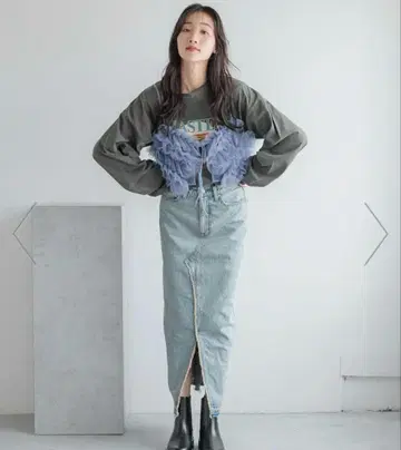 LOWRYSFARM 데님 스커트