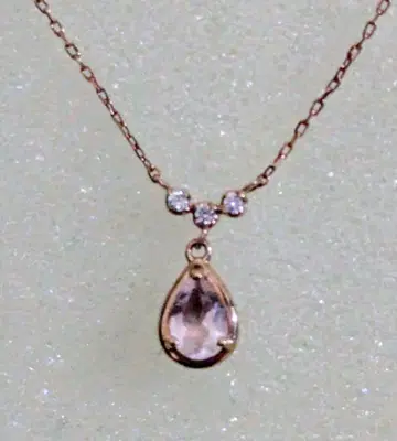 반돔 아오야마 로즈쿼츠 다이아 목걸이 K10PG 한정품