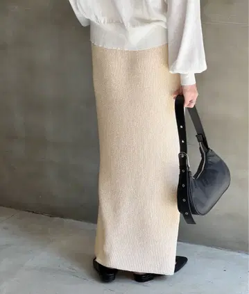 [ select MOCA ] 아이보리 니트 롱 스커트