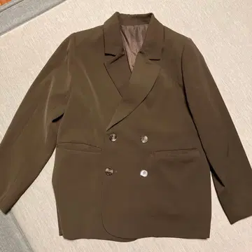 Re:EDIT 브라운 더블 테일러드 자켓