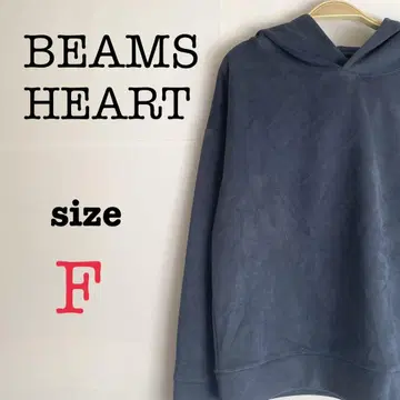 BEAMS HEART [ F ] 여성용 긴팔 후드티 네이비