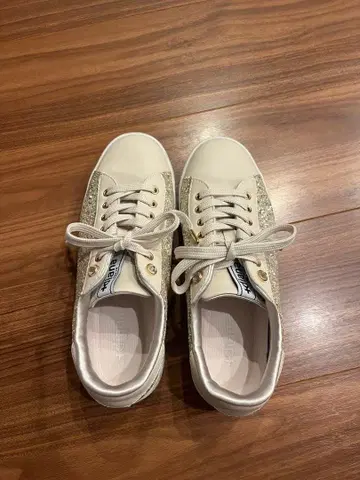 베이지 글리터 스니커즈 24.0