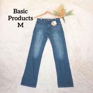 베이직 프로덕츠 여성용 데님 팬츠 (M) 인디고 파랑 코튼