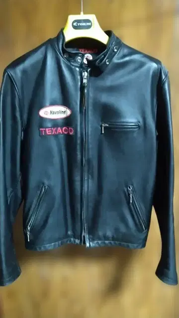 Texaco 블랙 싱글 라이더 자켓