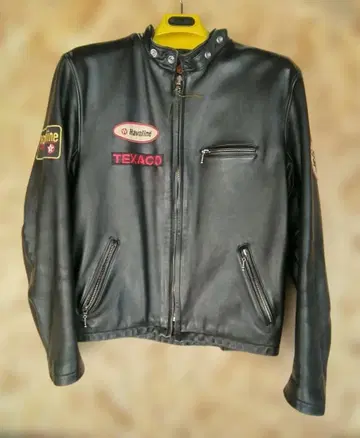 Texaco 블랙 싱글 라이더 자켓