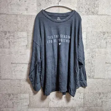 aerie 다크 그레이 긴팔 T셔츠 XXL