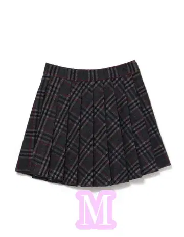 ! 안도마리 Monica 체크 플리츠 미니 스커트