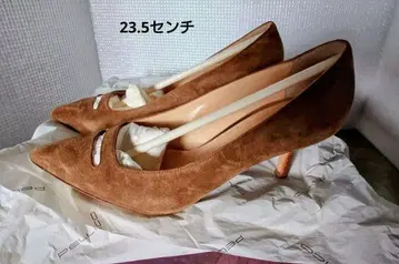 펠리코 브라운 스웨이드 펌프스 23.5cm