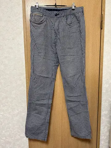 Callaway 체크 무늬 슬림 핏 팬츠