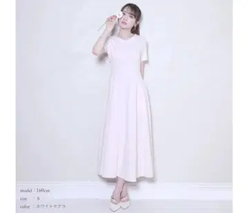 시로노사쿠라 원피스 벚꽃 화이트사쿠라 S사이즈