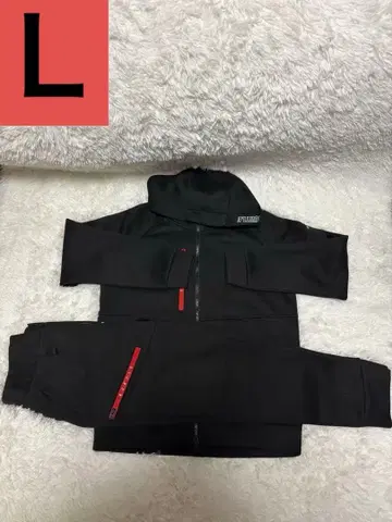 새상품급 바틀 4089.4090 에어 테크 후드 상하의 블랙 L 사이즈