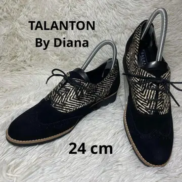 TALANTON by DIANA 윙팁 레이스업 슈즈 제브라 패턴