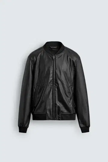 Zara 인조 가죽 봄버 자켓