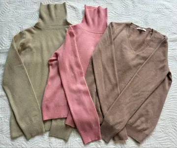 유니클로 앤클라인 외 캐시미어 100% 여성용 M~L 3점 일괄 판매