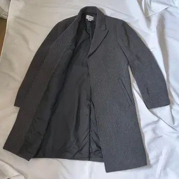 아르마니 익스체인지 그레이 체스터 코트 헤링본 L