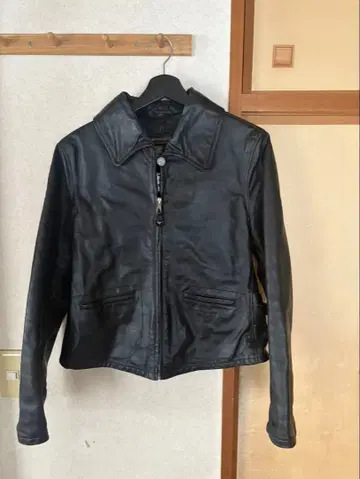 90s Armani jeans 가죽 자켓