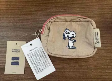 스누피 뮤지엄 한정판 지갑 백 자수 미니 파우치 핑크