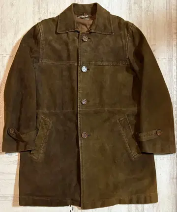 80s 90s 더반 빈티지 램 가죽 스웨이드 자켓 M