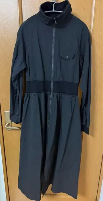 블랙 롱 원피스 집업