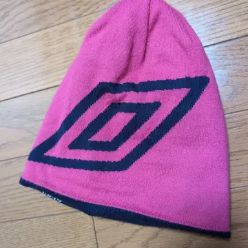 umbro 니트 모자 핑크 네이비