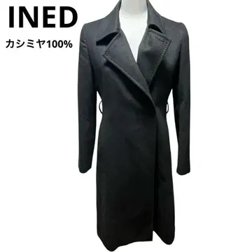 INED 이네드 캐시미어 100% 롱 코트 블랙 일본제