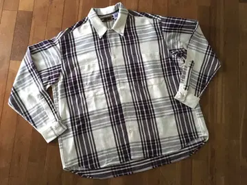 BIG MAC beauty&youth 별주 퍼플 체크 셔츠 L