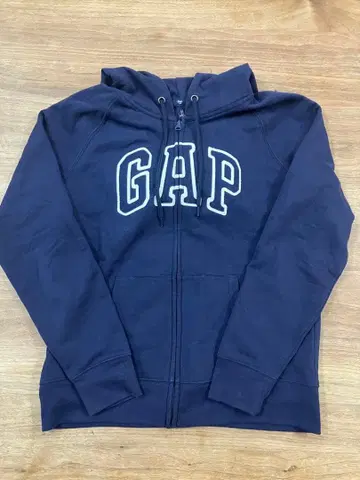 GAP 네이비 로고 집업 후드티 속기모