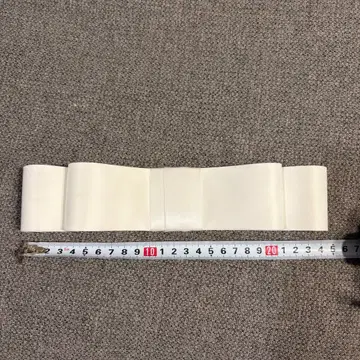 [ 미사용 ] 화이트 새틴 리본 모자 꽁지 24cm