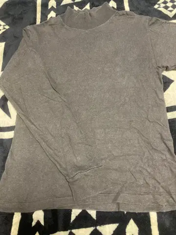 warehouse 하이넥 긴팔 T 흑먹색 lot5910