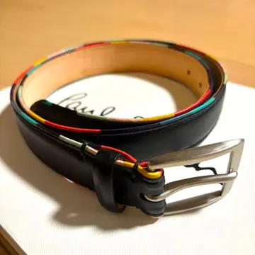 Paul Smith 벨트 아티스트 스트라이프 트리밍 블랙 L 사이즈
