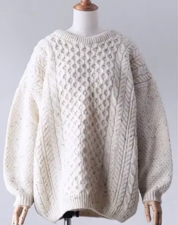 [ vintage ] 구제 의류 아란 니트 피셔맨 스웨터 스코틀랜드제