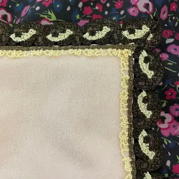 새상품 긴자와 레이스 미니 타월 손수건 곰과 연어 살몬 핑크 레어