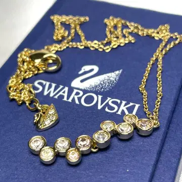 박스 포함 SWAROVSKI 스와로브스키 목걸이 10스톤 장식