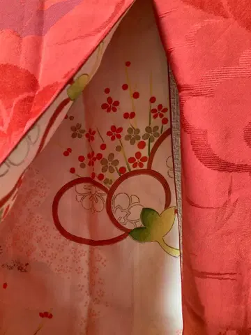 도중기 도유키 빨간색 귤 패턴