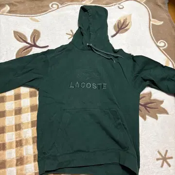 LACOSTE 다크 그린 후드티