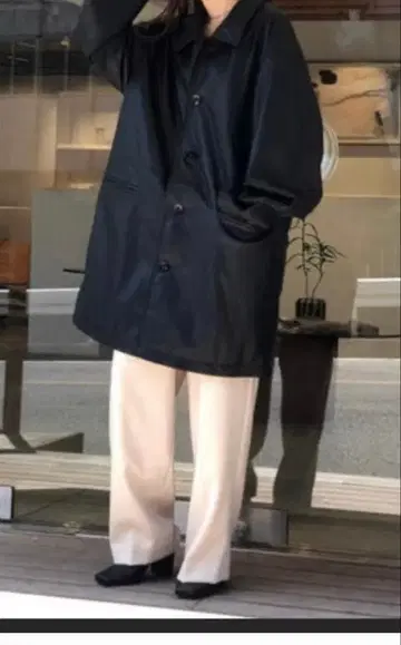 todayful 에코 가죽 오버 사이즈 코트 38