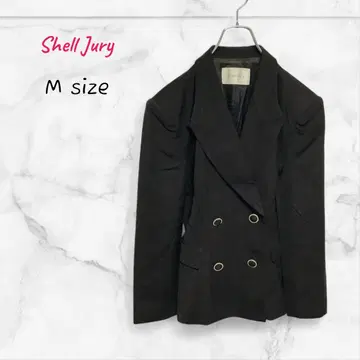 Shell Jury 테일러드 자켓 더블 버튼 M 블랙