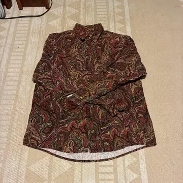 페이즐리 무늬 긴팔 셔츠