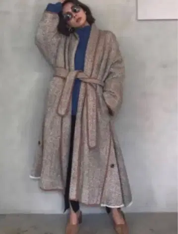 OVER 2WAY HERRING BONE COAT